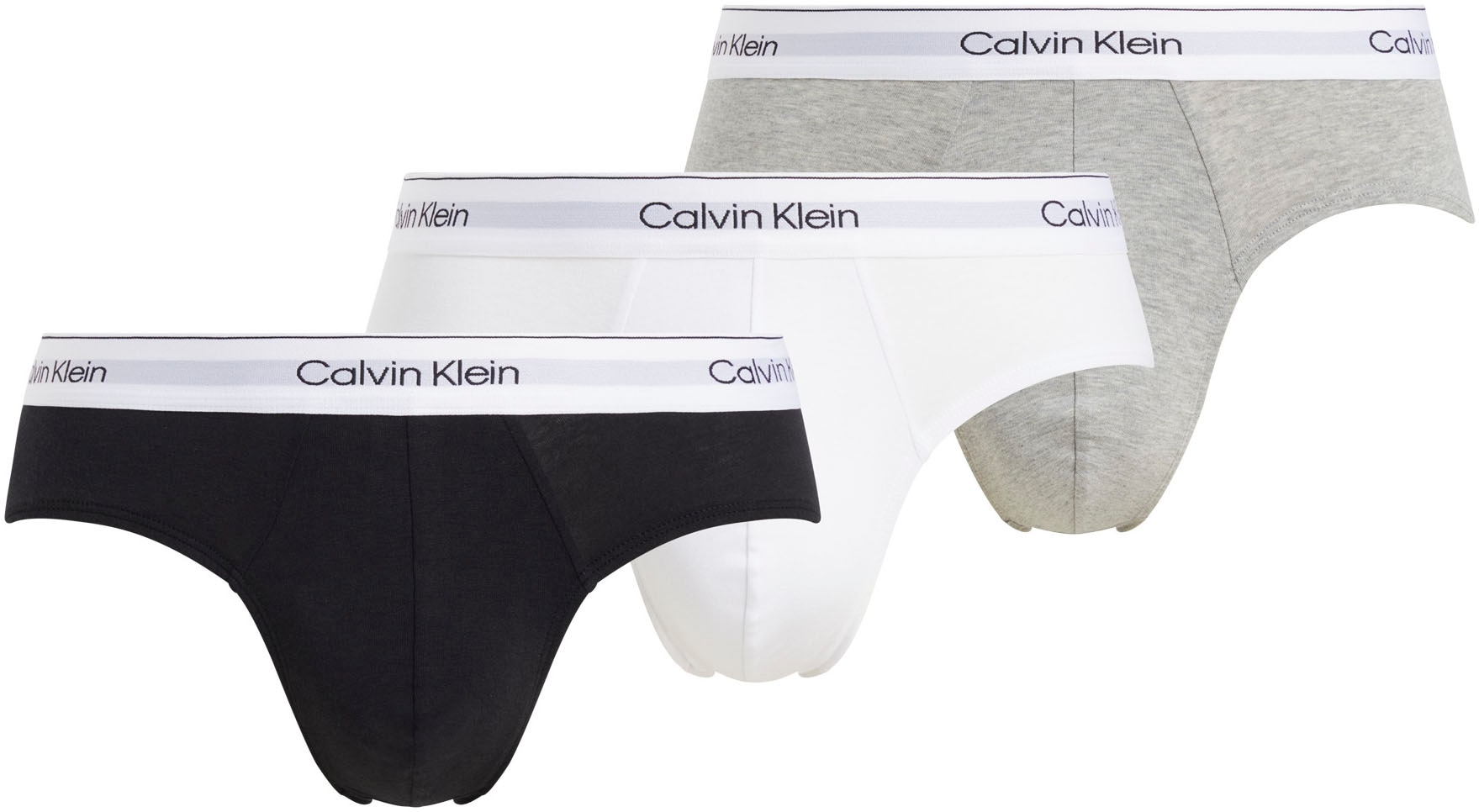 Calvin Klein Underwear Hipster »HIP BRIEF 3PK«, 3 Stk. mit Logo-Elastikbund (3 Stück)