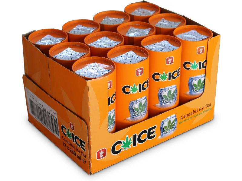 C-Ice Eistee Cannabis 12 x 250 ml Erfrischender Hanfblütentee