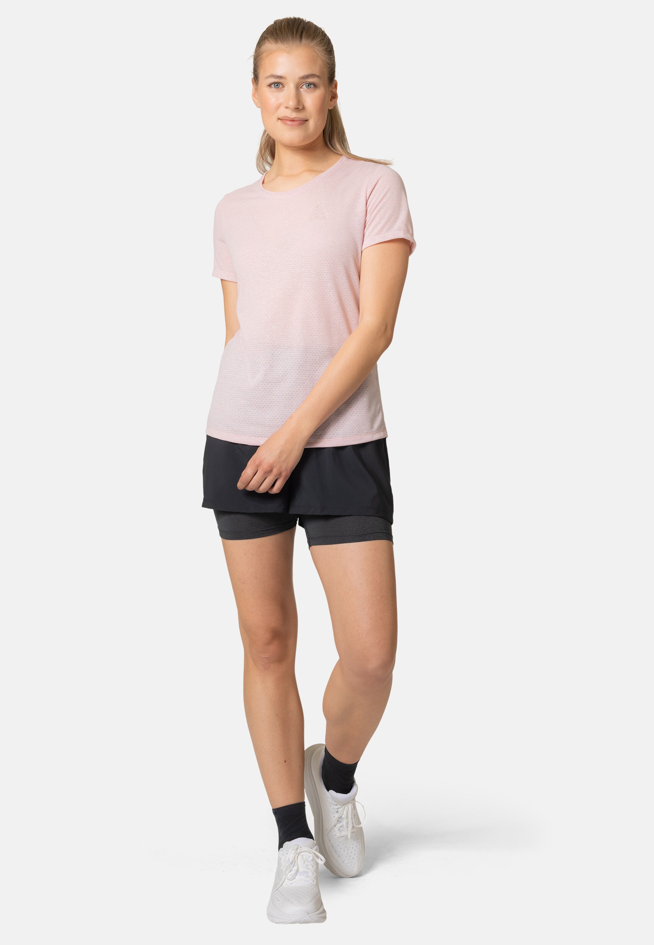 Active 365 Linencool T-Shirt in pale mauve melange