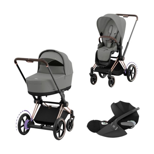Cybex E-Priam 4 Kinderwagen Set 3-in-1 - Cozy Beige