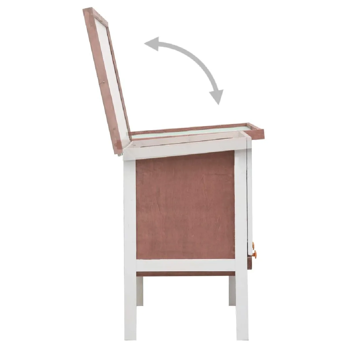 Helloshop26 Clapier extérieur 90 x 45 x 65 cm Marron