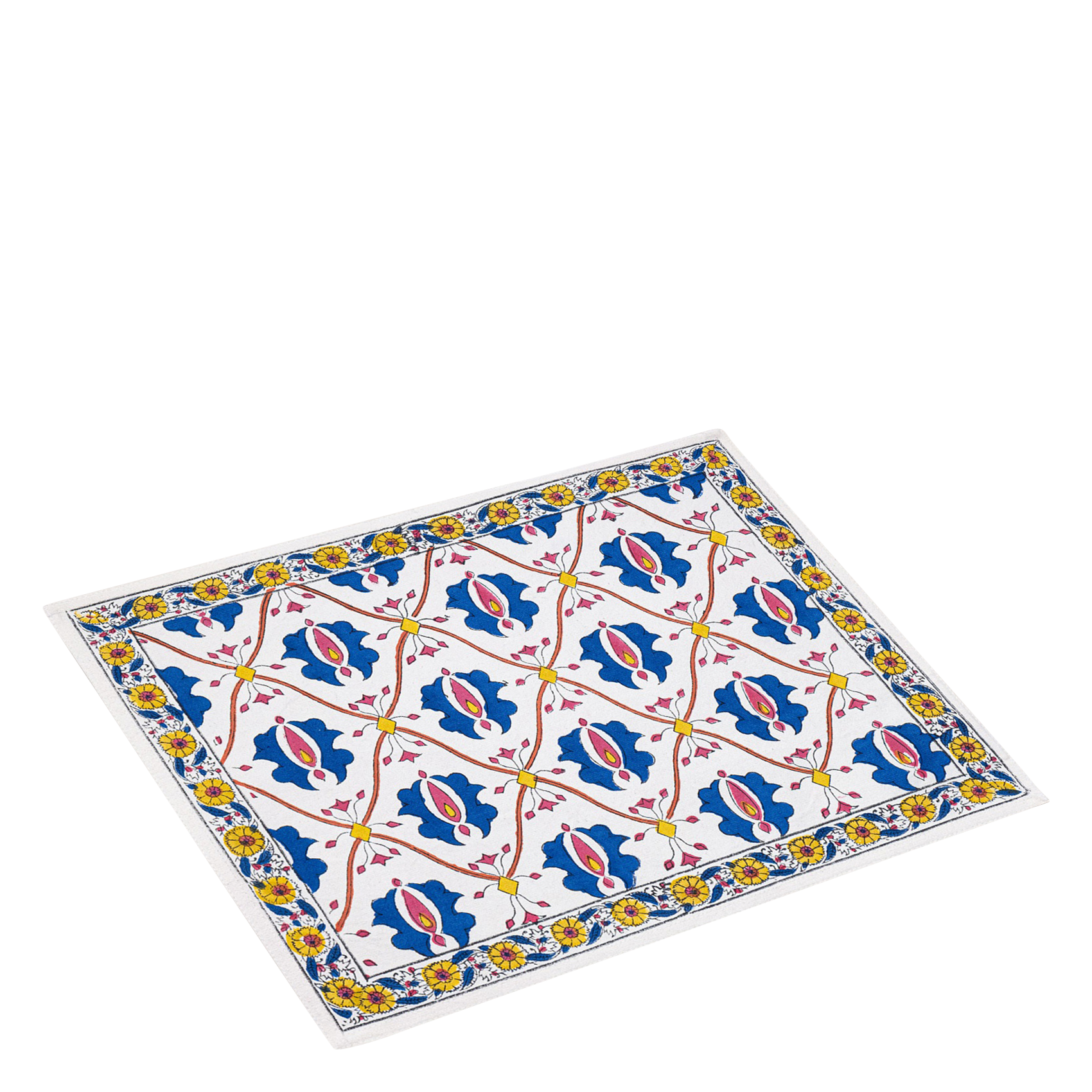 Set de table imprimé en coton | Bleu