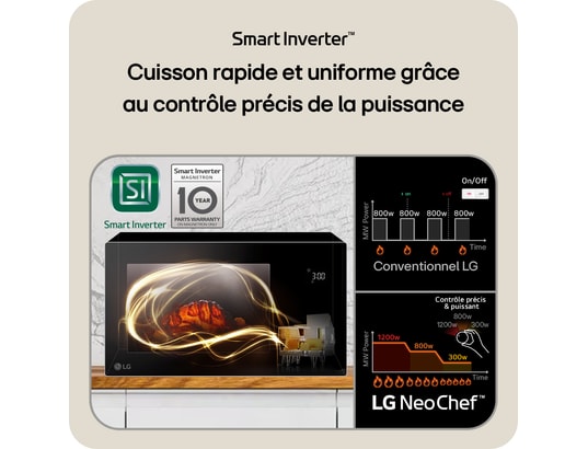 LG - Micro ondes Grill MH6535GIB