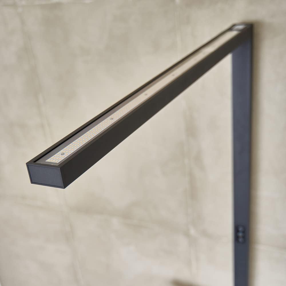 NCC-Licht LED Schreibtischlampe Linus Weiß 80W Up & Down 11000 Lumen, blendfreies Licht, Farbtemperatursteuerung & stufenlos dimmbar, mit Bewegungsmelder & Tageslichtsensor