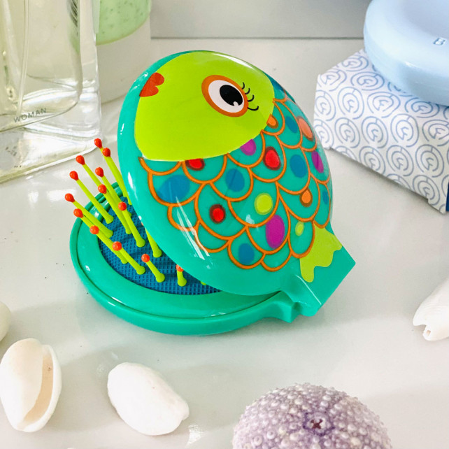 Brosse à cheveux avec miroir - Lady Retro
