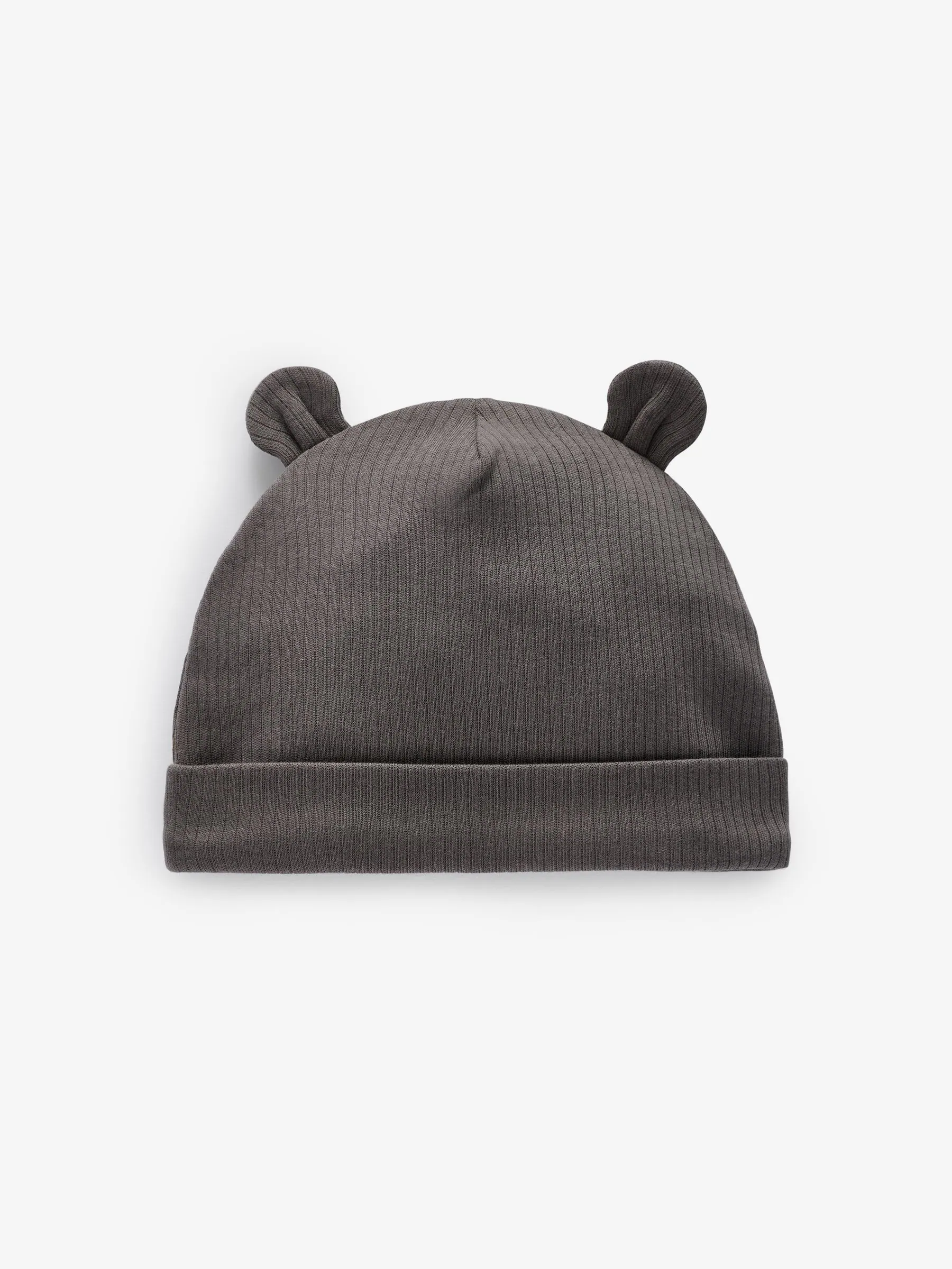 Zwart/wit - Bear Ear Muts Baby Hoeden 3 Pack (0-18mnd)