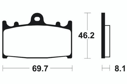 Plaquettes de freins Tecnium Racing métal fritté carbone - MCR131