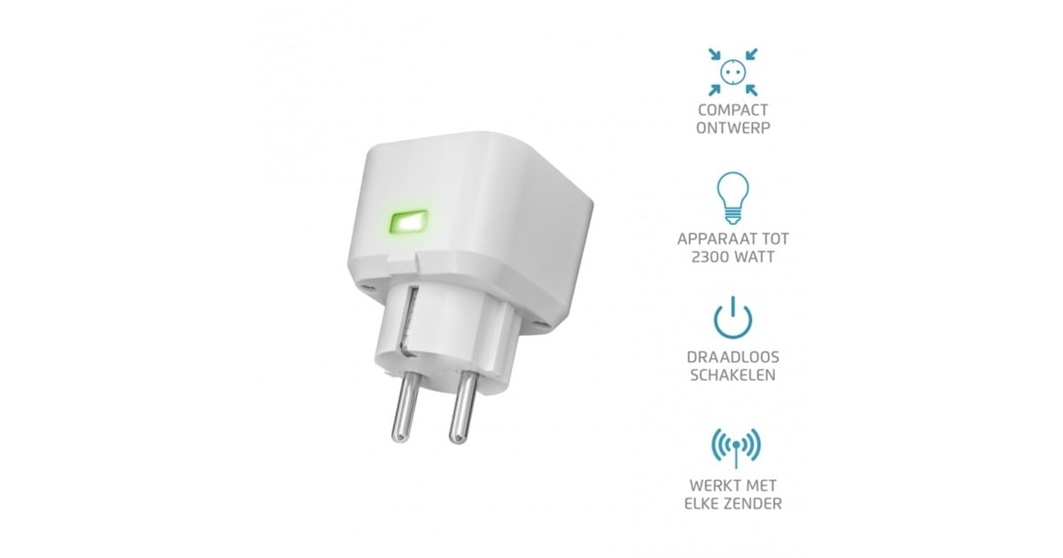 KlikAanKlikUitACC-3500 Compacte Stopcontactschakelaar (3500W)  (Wit)
