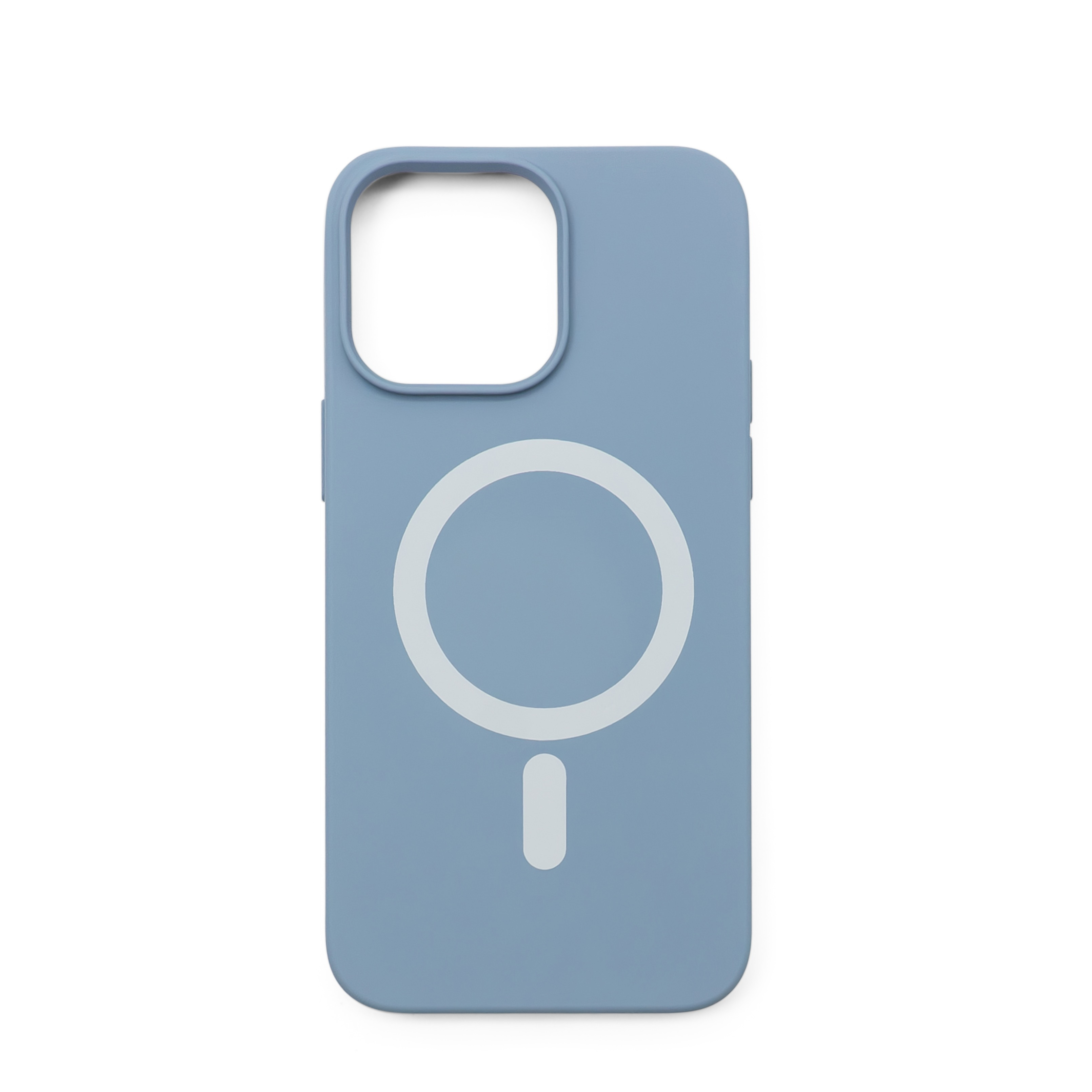 iPhone 14 Pro Max MagSafe Silikon Case Hülle - Blaugrau