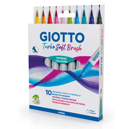 GIOTTO Turbo Soft Brush Fasermaler 10er-Set