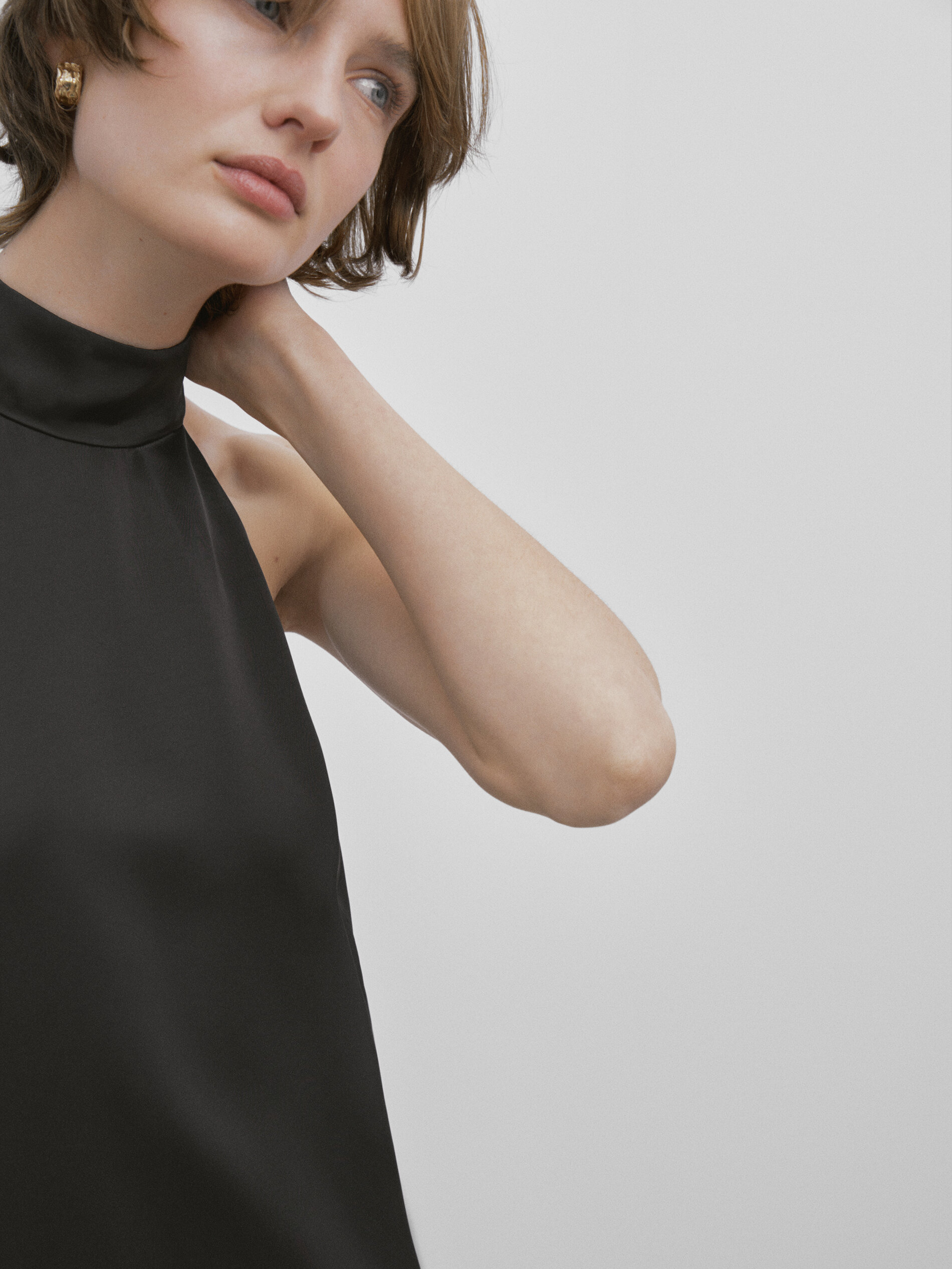 Vestido curto frente única - Studio - PRETO