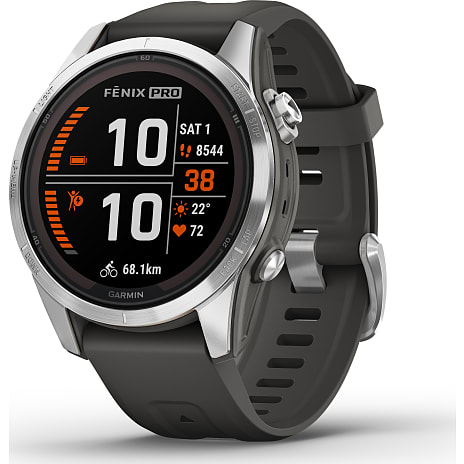 Garmin Fenix 7s Pro Solar 42 mm sportsur- grå