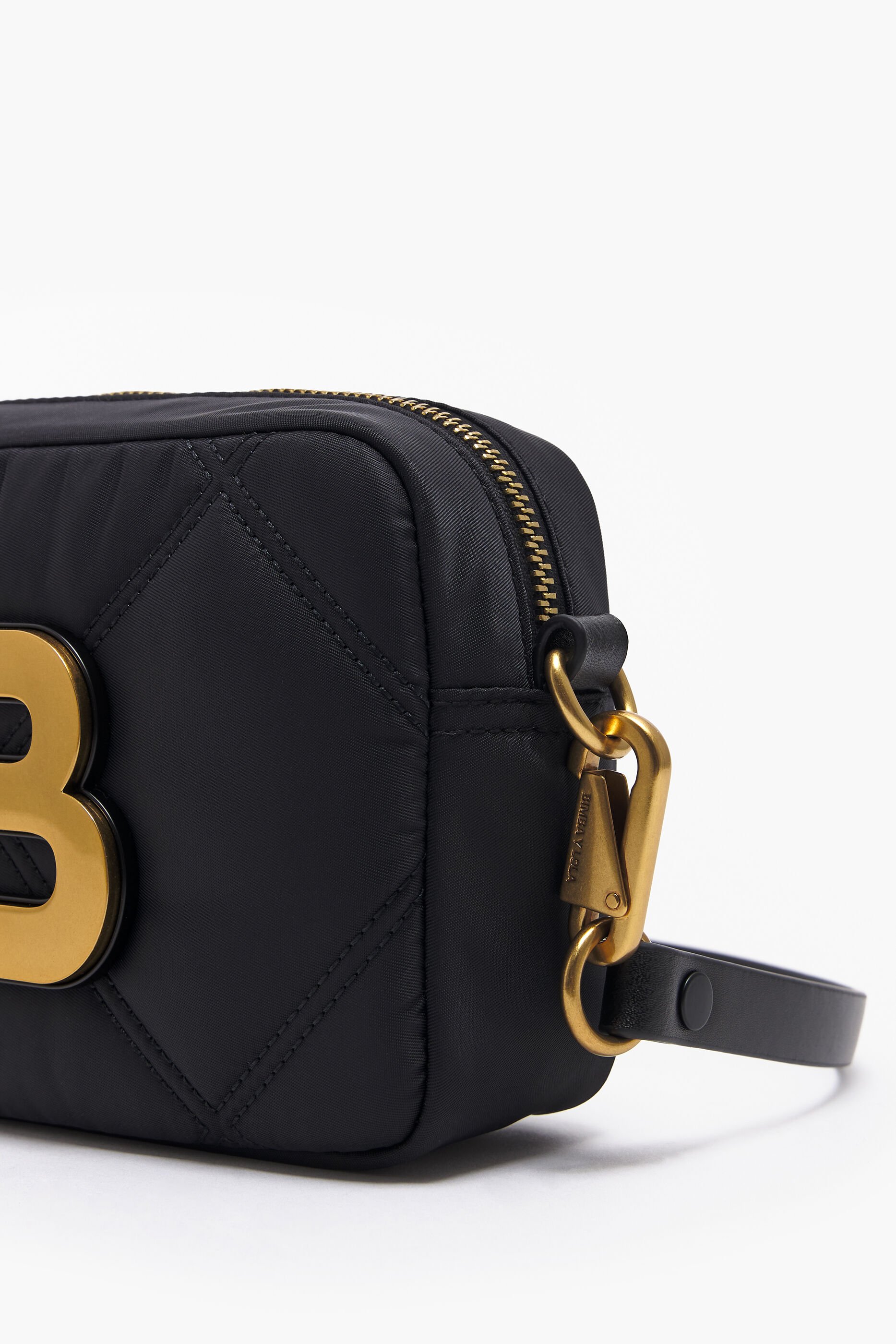 Bolsa de ombro retangular preta tamanho XS