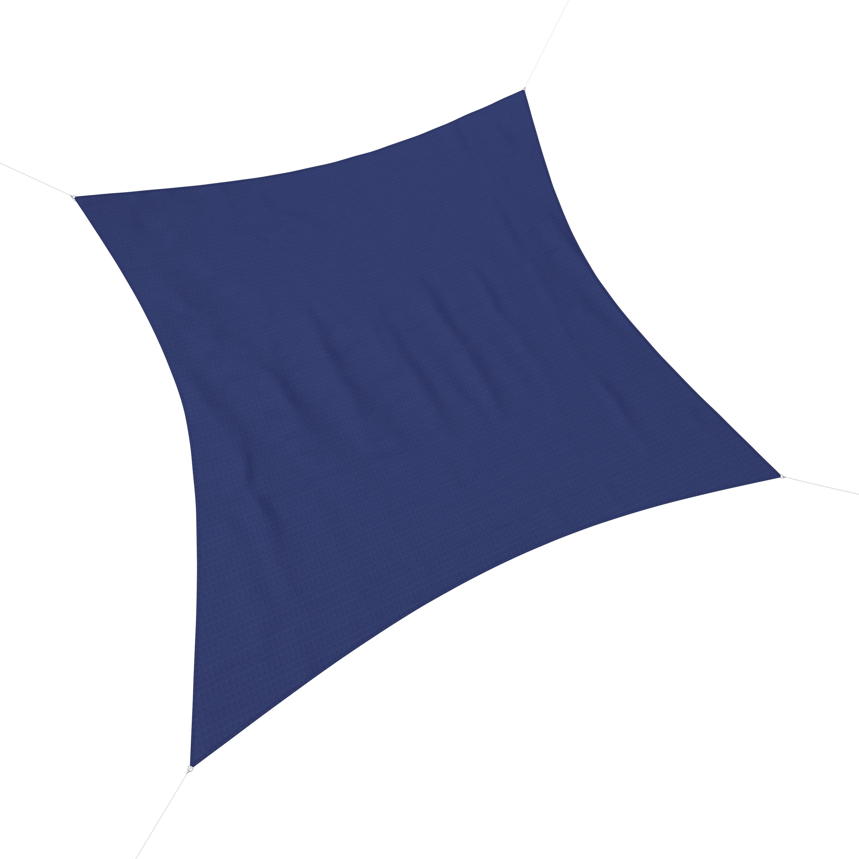 Sonnensegel Quadrat 3.6 x 3.6 m blau