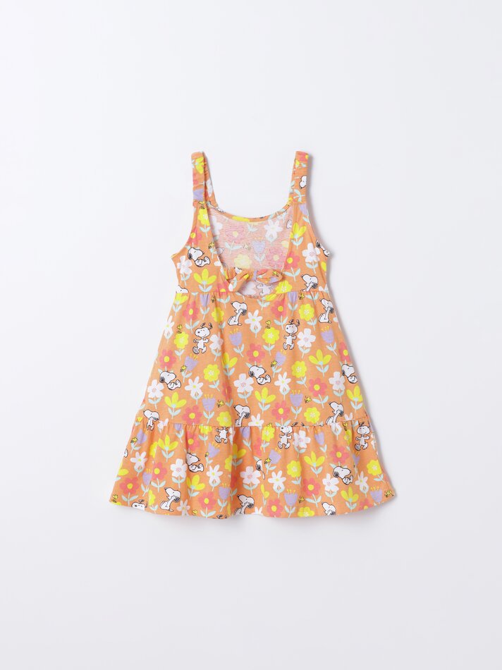 Vestido com estampa do Snoopy Peanuts™ - Tangerina