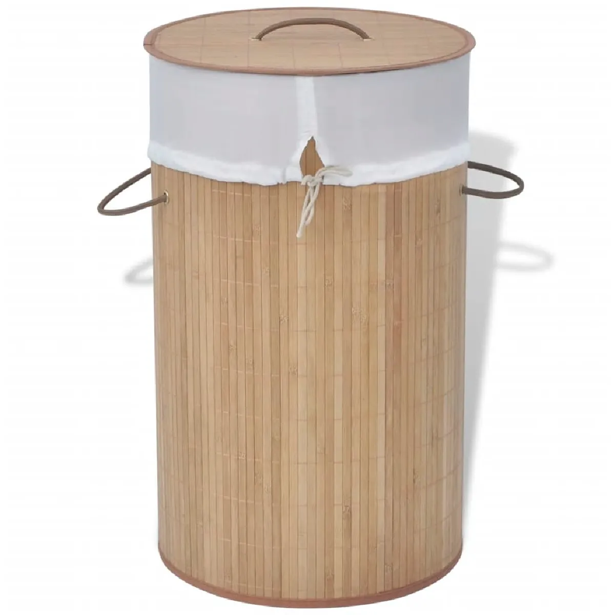 vidaXL Panier à linge Bambou naturel
