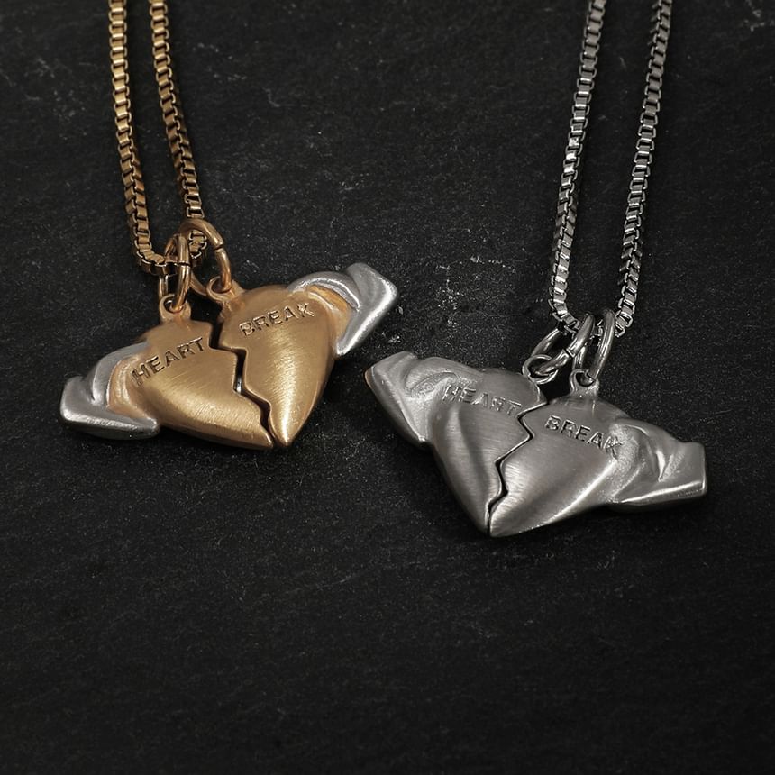 Black Degree - Hartvormige hanger ketting