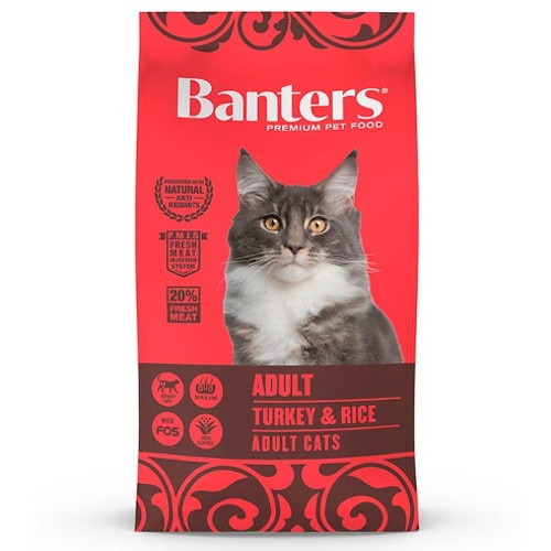Ração para gatos adultos Banters com peru e arroz