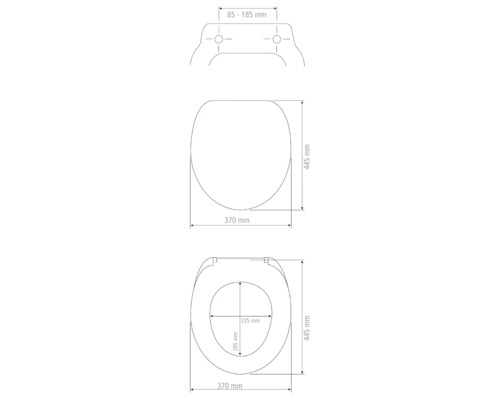 Wenko Gubbio toiletzitting, wit, met soft-close mechanisme, 22883100