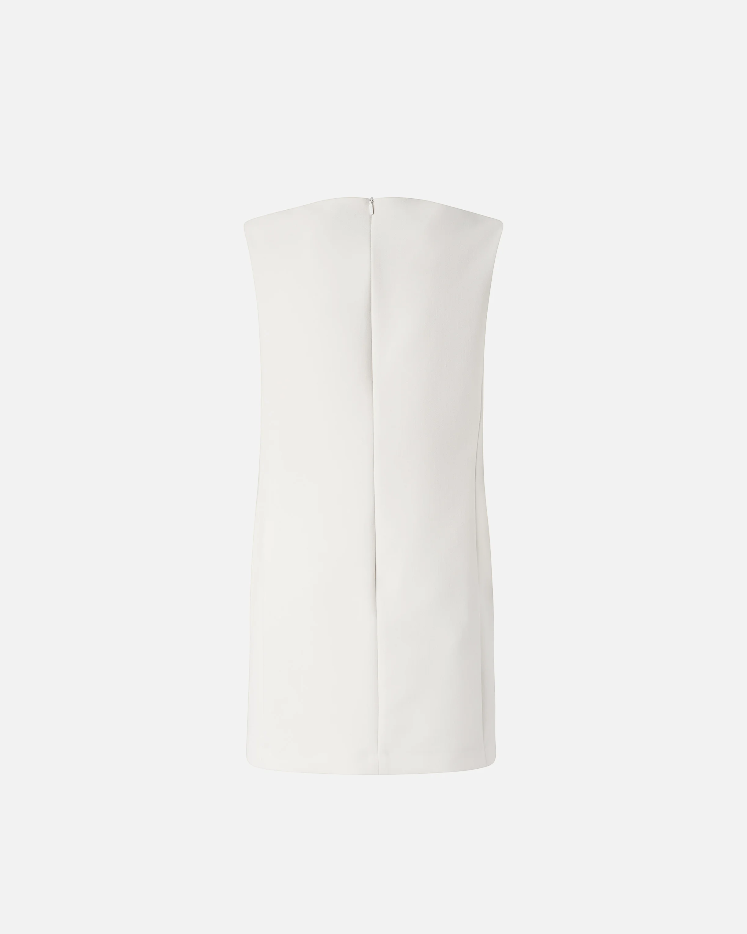 Robe courte sans manches avec rabats avant | Beige