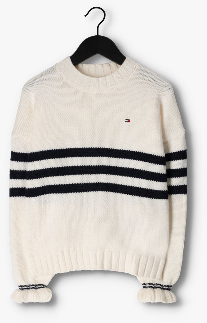 TOMMY HILFIGER blauw/wit gestreepte tommy hilfiger trui prep stripe sweater