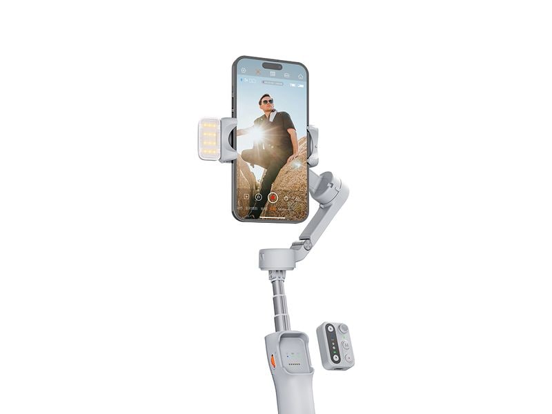 Hohem Gimbal iSteady X3 Grau Smartphone-Gimbal mit abnehmbarer Fernbedienung und Aufhelllicht