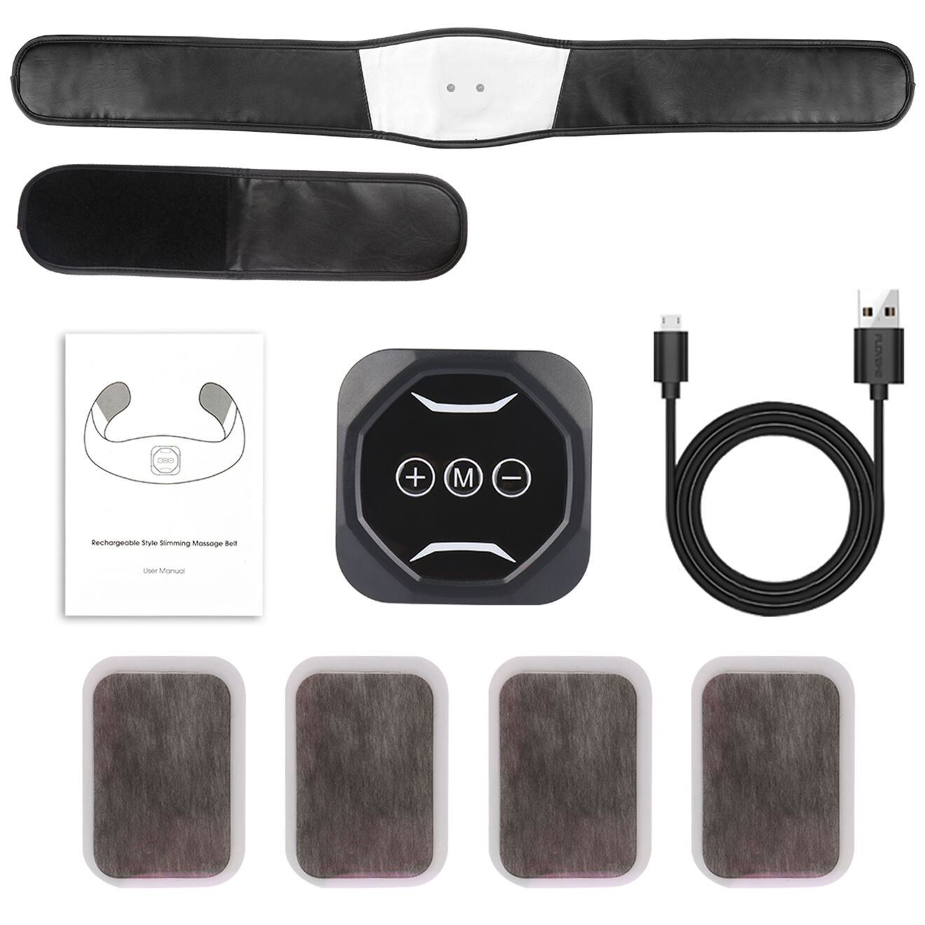 Onamaste Ceinture électrostimulation musculaire abdominale blanche