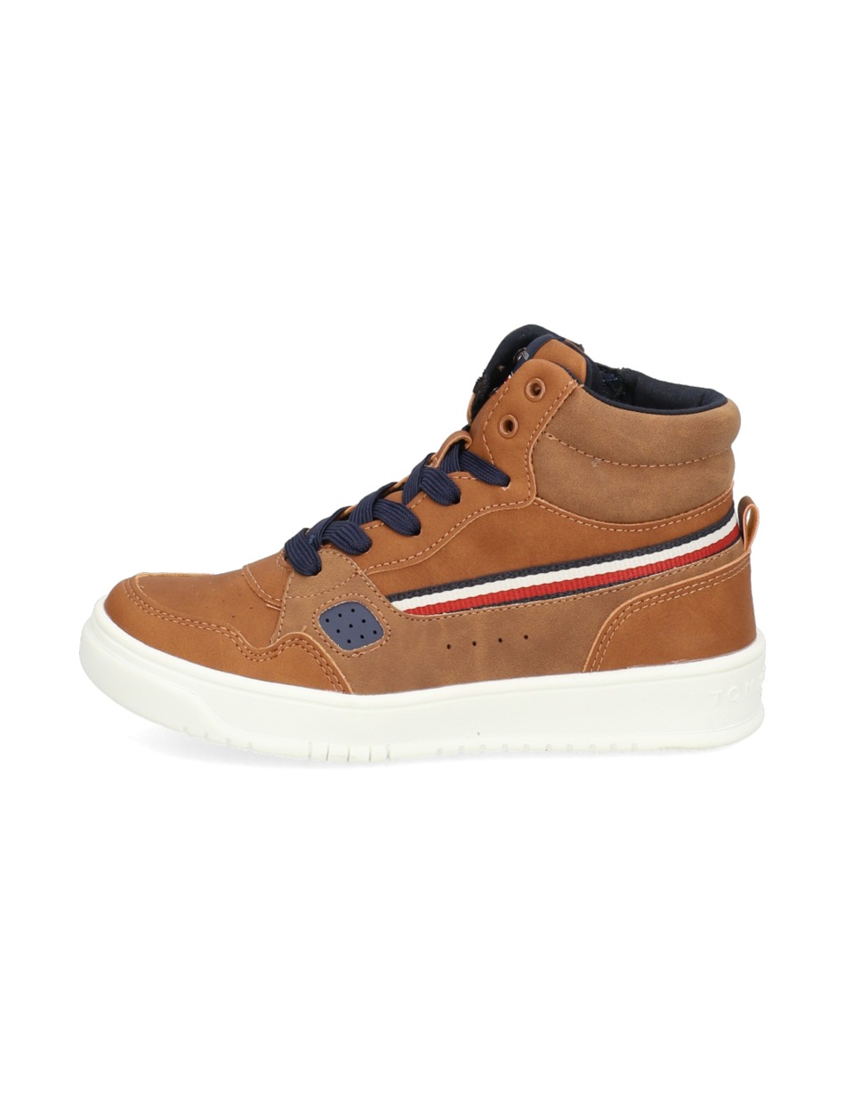 STRIPES HIGH TOP LACE-UP SNEAKER