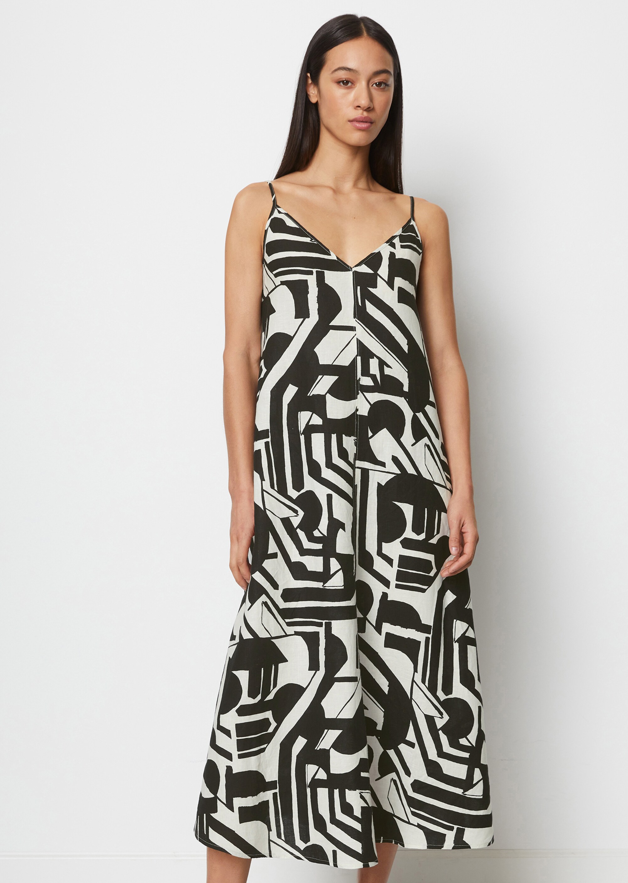 Slip Dress A-Shapeaus reinem Leinen
