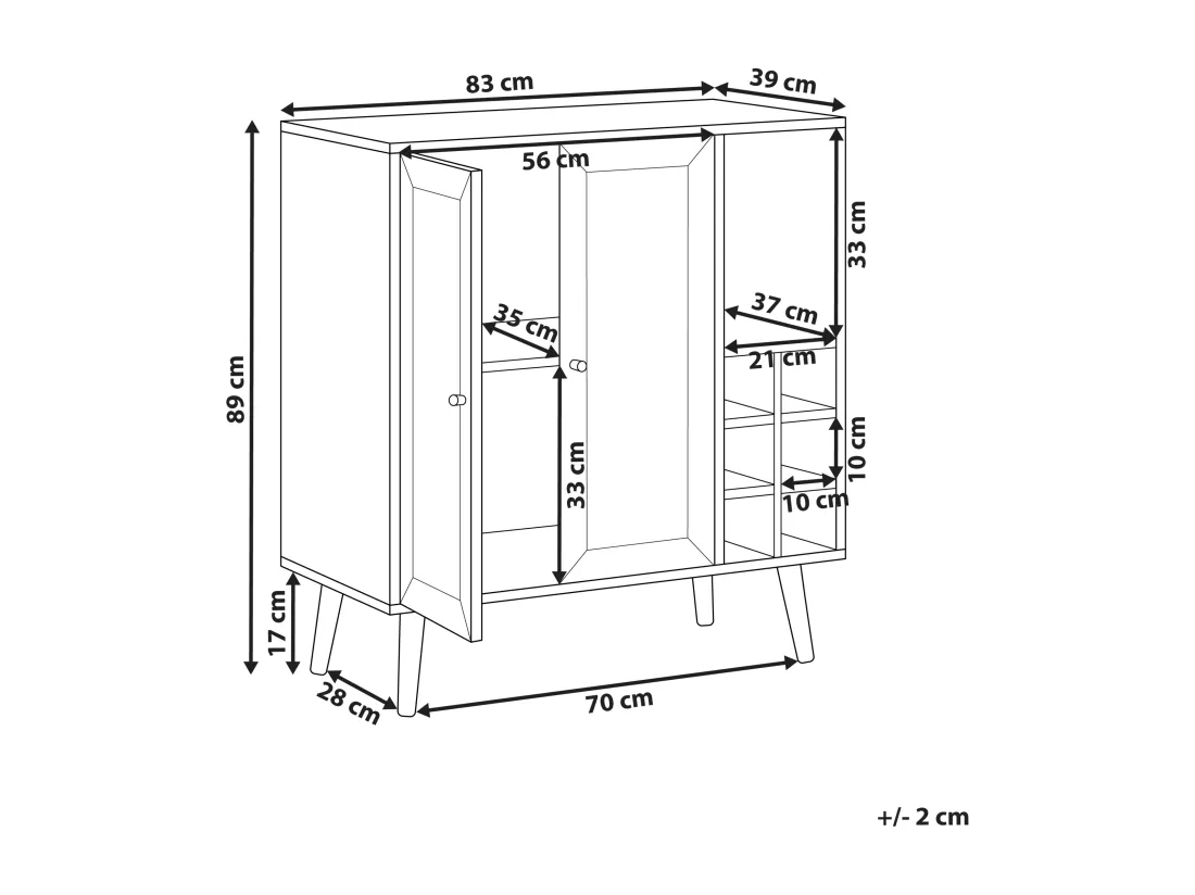 Armoire à vin PAGET 89 cm Marron clair