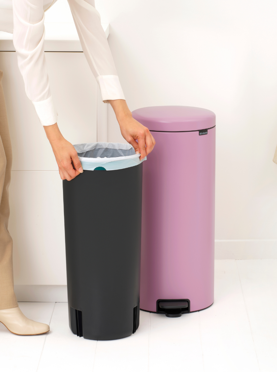 NewIcon Pedaalemmer, 30 liter, kunststof binnenemmer - Lilac Pink