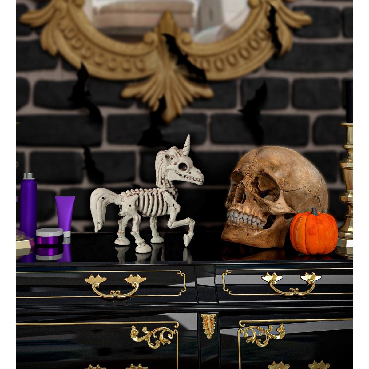 Halloween Skelet Eenhoorn 18cm