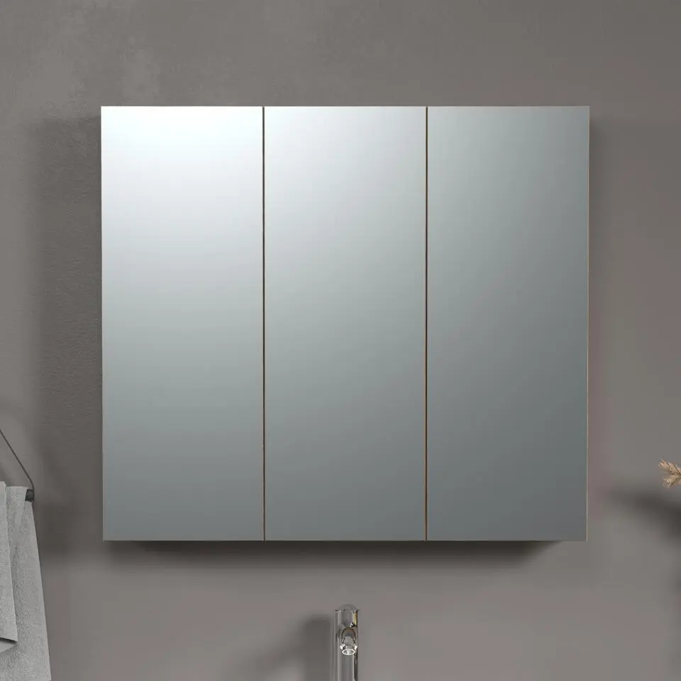 CALICOSY - Badkamerkast met spiegel PUREBLISS - 20x90x80 cm