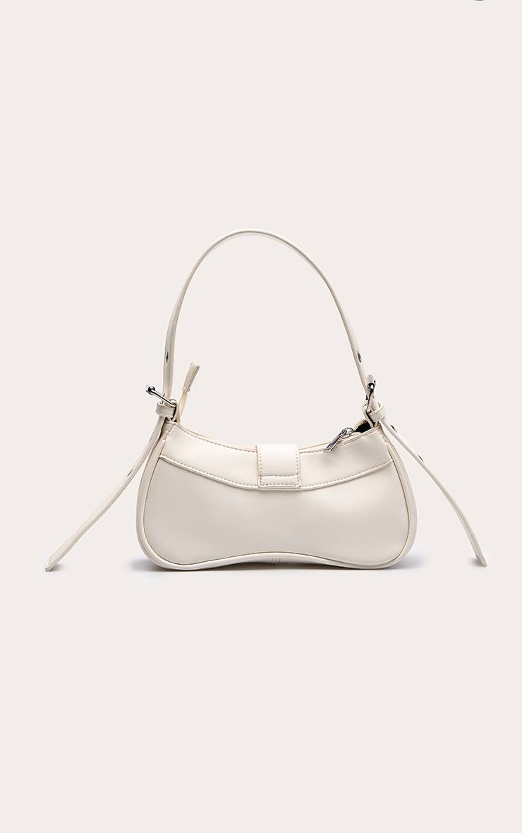 Butter Cream Sac À Bandoulière Crème En Synthétiquecuir Avec Œillets Et Boucle