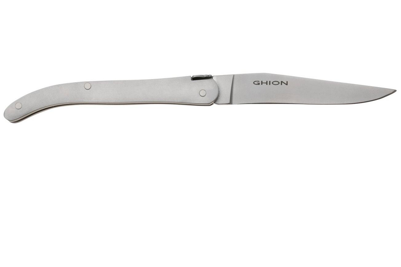 Forge de Laguiole 109SAT Ghion Stainless Steel Handle, Brass Liners, herenmes