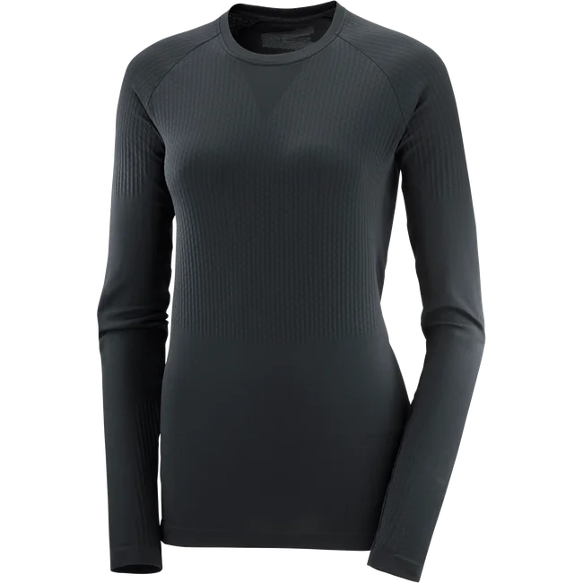 SENSE AERO SEAMLESS  Langarmshirt Damen DEEPBLACK