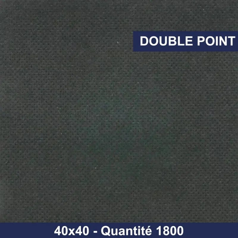 QUALQUE - Serviette de table double point - 40x40 - Noir - x1800