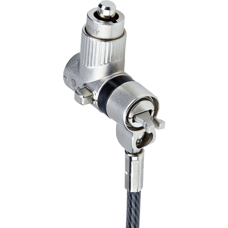StarTech.com Antivol Universel 3-en-1 pour Ordinateur Portable, Câble de Verrouillage de 2m à Clé Maîtresse, Compatible avec Noble Wedge®/Nano/K-Slot, Serrure Universelle, Câble Antivol Résistant aux Coupures