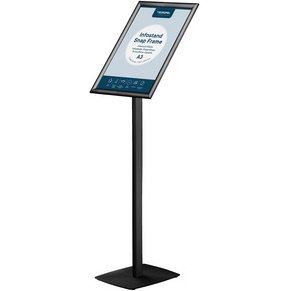 Porte-affiche avec cadre à clipser Premium, A3, noir