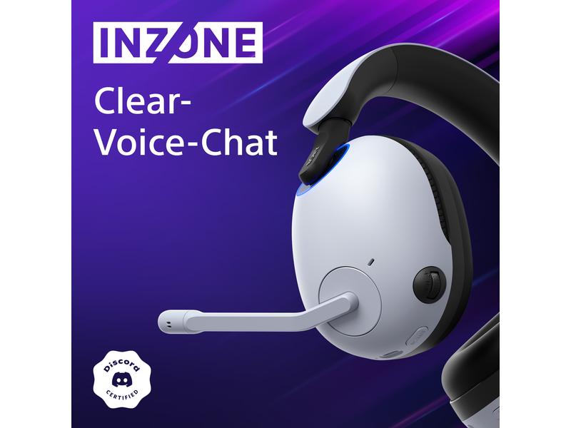 Sony Headset INZONE H9 Weiss Kabelloses Gaming-Headset mit Noise-Cancelling für die PS5 und den PC