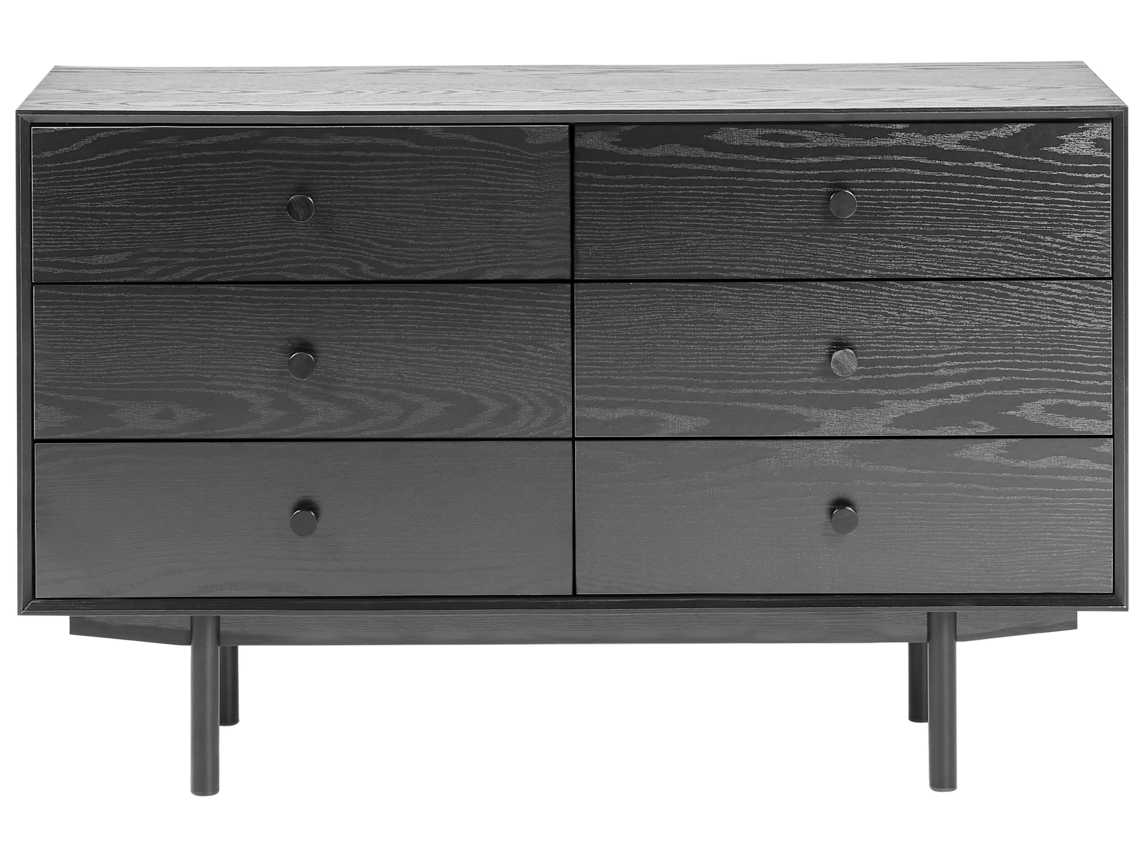 Ladekast 6 lades ALCESTER Zwart
