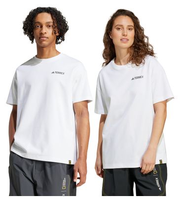 T-shirt manches courtes adidas Terrex National Geographic Blanc Unisexe