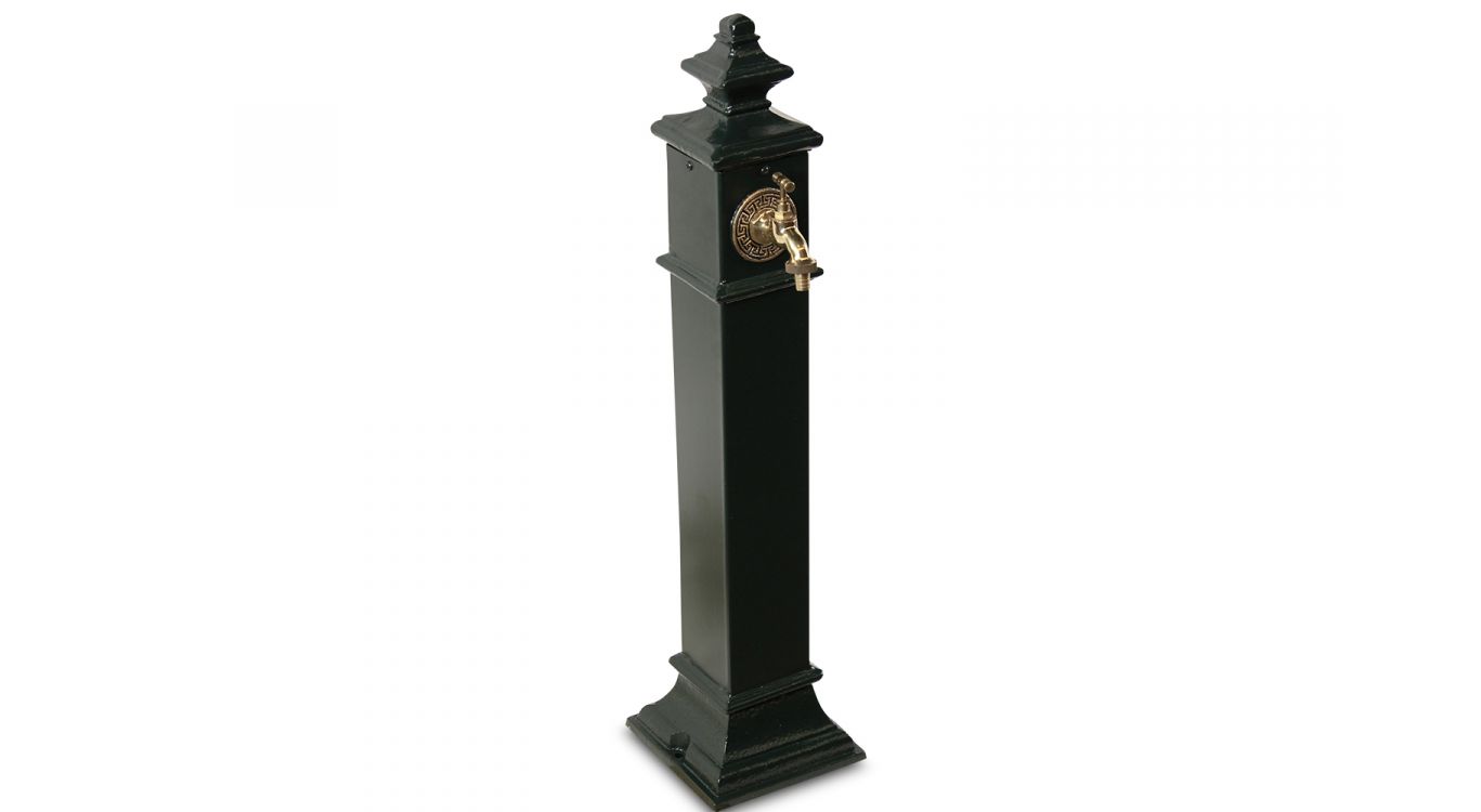 Fontaine de jardin métal vert 19x19x79cm
