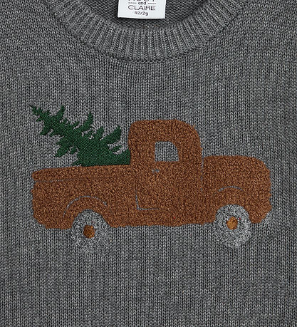 Hust and Claire Weste - Strick - Princo - Grey Mist Melange