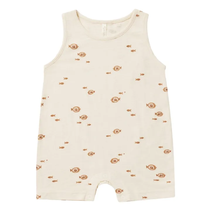 Rylee + Cru Combishort Poissons | Ecru