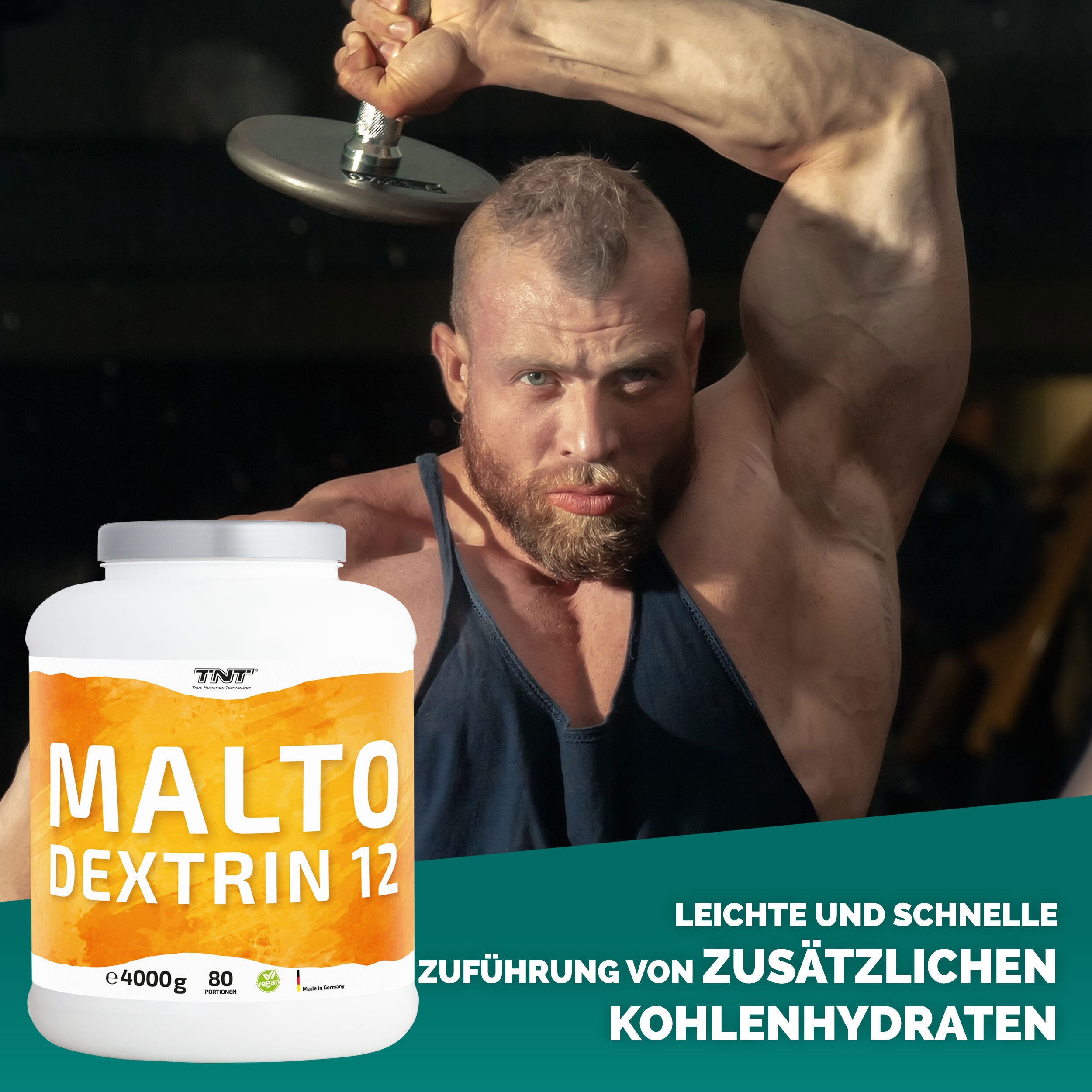 TNT Maltodextrin DE12 Kohlenhydrat Pulver für optimale Energieversorgung, gut für Shakes