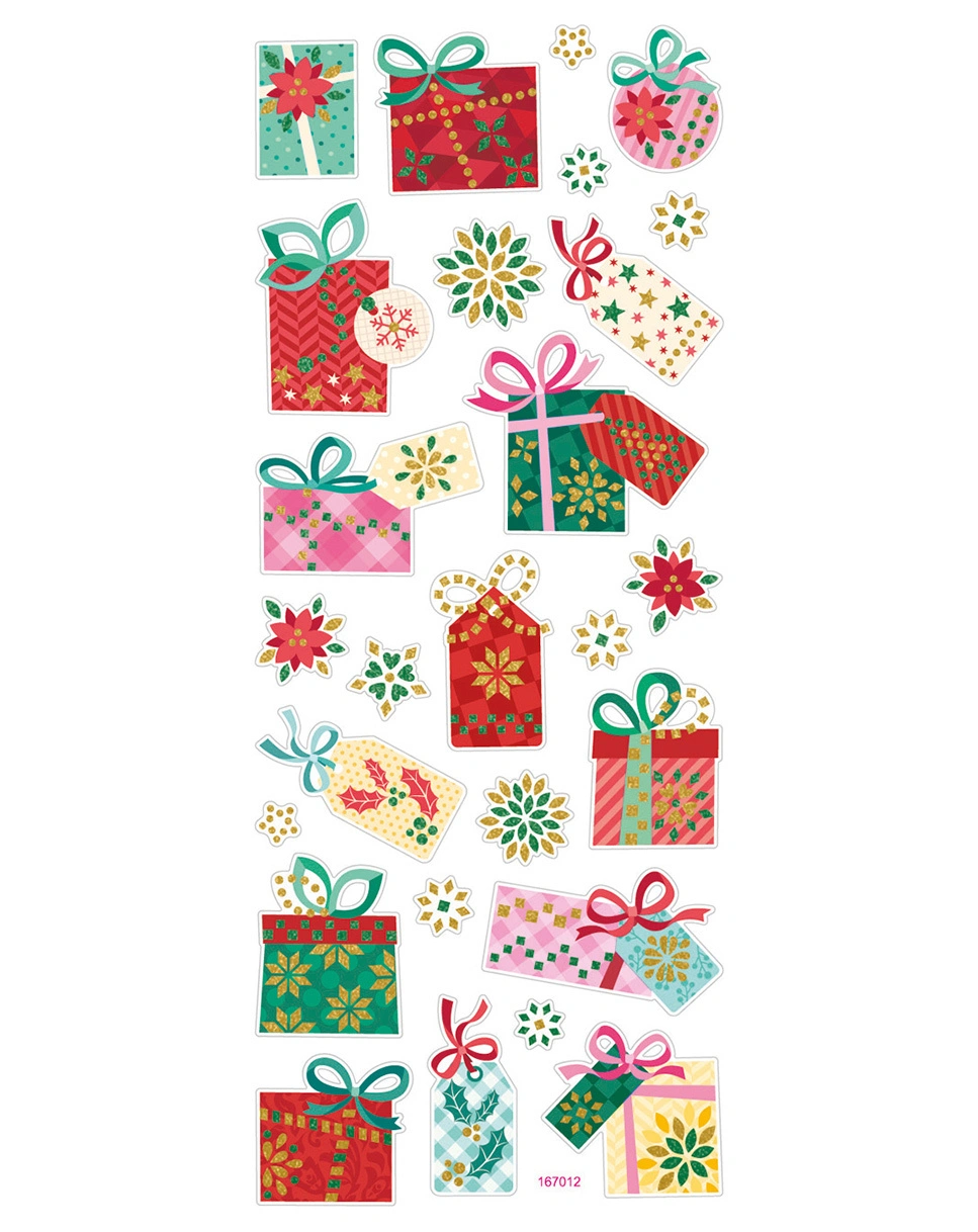 Brilliant-Sticker WEIHNACHTEN 5-teilig in bunt