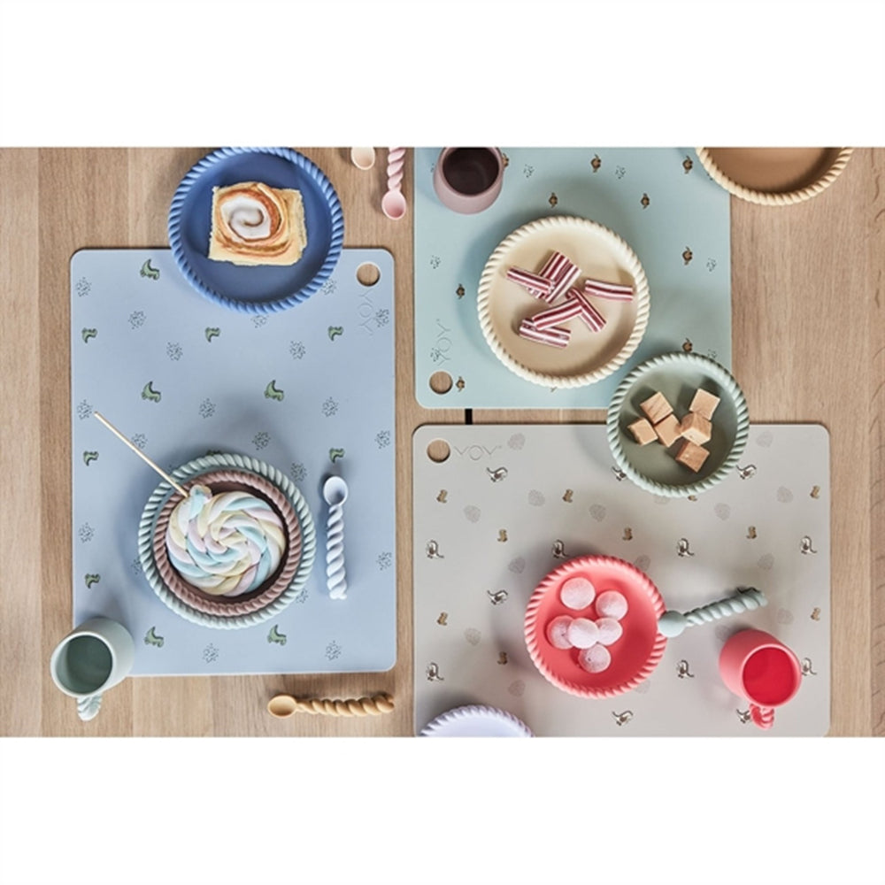 Køb OYOY Dækkeserviet Dina Dino Clay | Luksusbaby