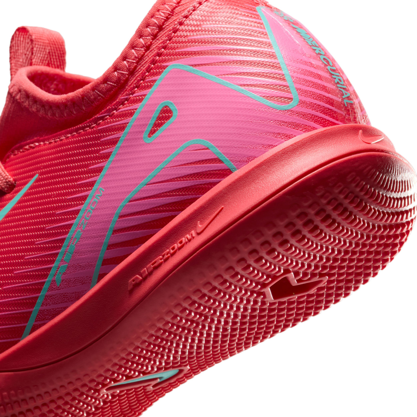 Nike Zoom Mercurial Vapor 16 Academy Zaalvoetbalschoenen (IN) Kids Rood Turquoise Roze