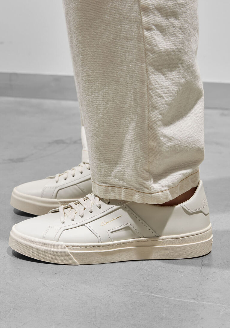 witte santoni lage sneakers dbs2